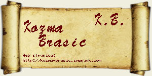 Kozma Brašić vizit kartica